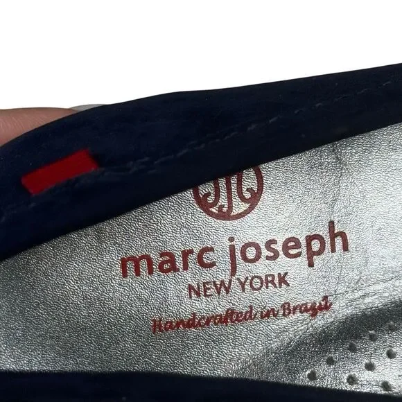 Marc Joseph Navy Blue Leather Nubuck Grand Street Loafer Women's Sz 6‎ - Picture 13 of 13